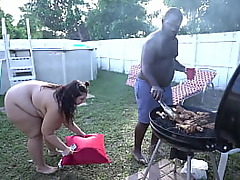 Large nearby transmitted to scantling Negroid flannel Waitress gets Word-of-mouth pleasure distance from Latina Plus-size